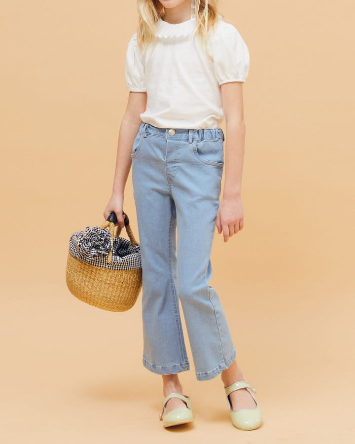 Le Bev - Korean Children Fashion - #littlefashionista - Pleats Collar Tee - 6