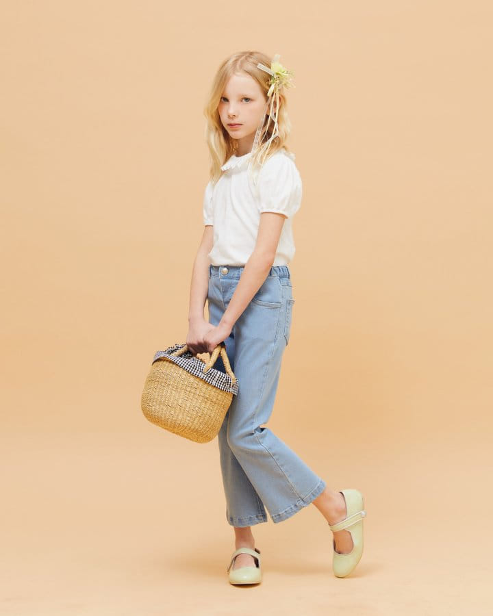 Le Bev - Korean Children Fashion - #magicofchildhood - Span Denim Boots Cut Pants - 5