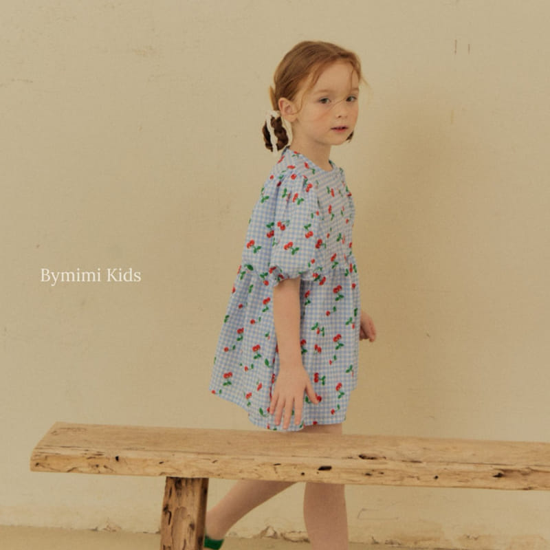 Le Bev - Korean Children Fashion - #minifashionista - Cherry Check Top Bottom Set - 4