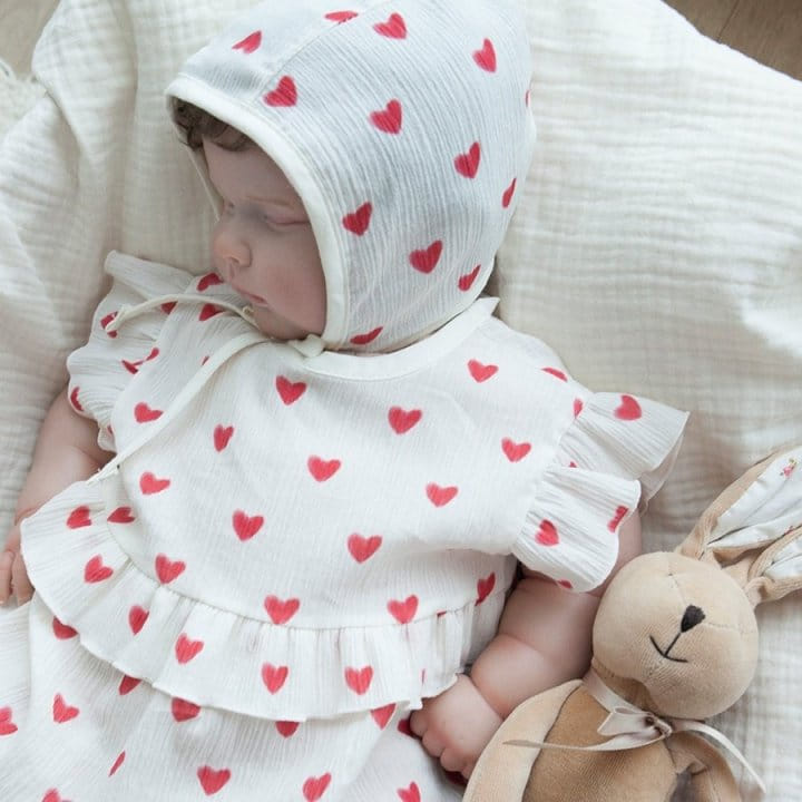 Lemonade - Korean Baby Fashion - #babyoutfit - Heart Body Suit - 9