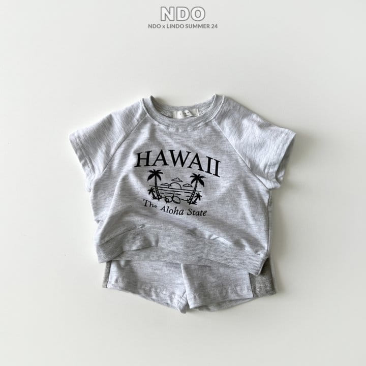 Lindo - Korean Children Fashion - #childrensboutique - Hawaii Top Bottom Set - 2