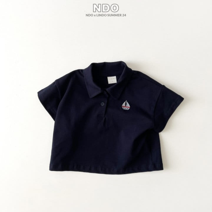 Lindo - Korean Children Fashion - #kidsshorts - Sailboat PK Collar Tee - 3
