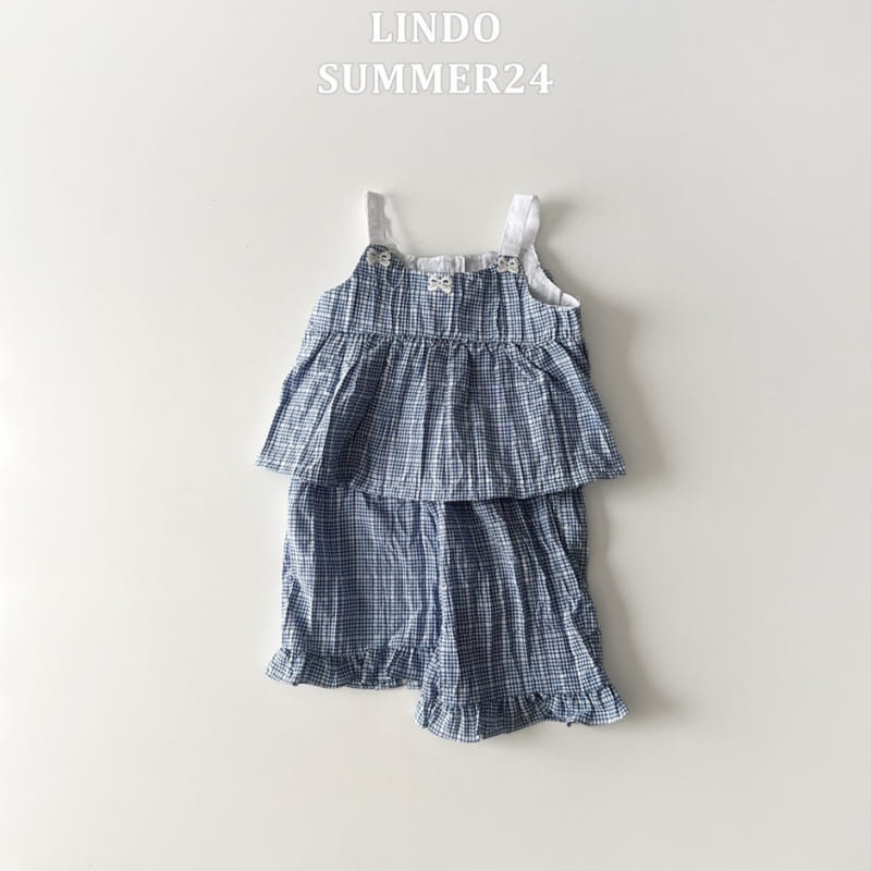 Lindo - Korean Children Fashion - #kidsstore - Weahas Check Top Bottom Set - 5