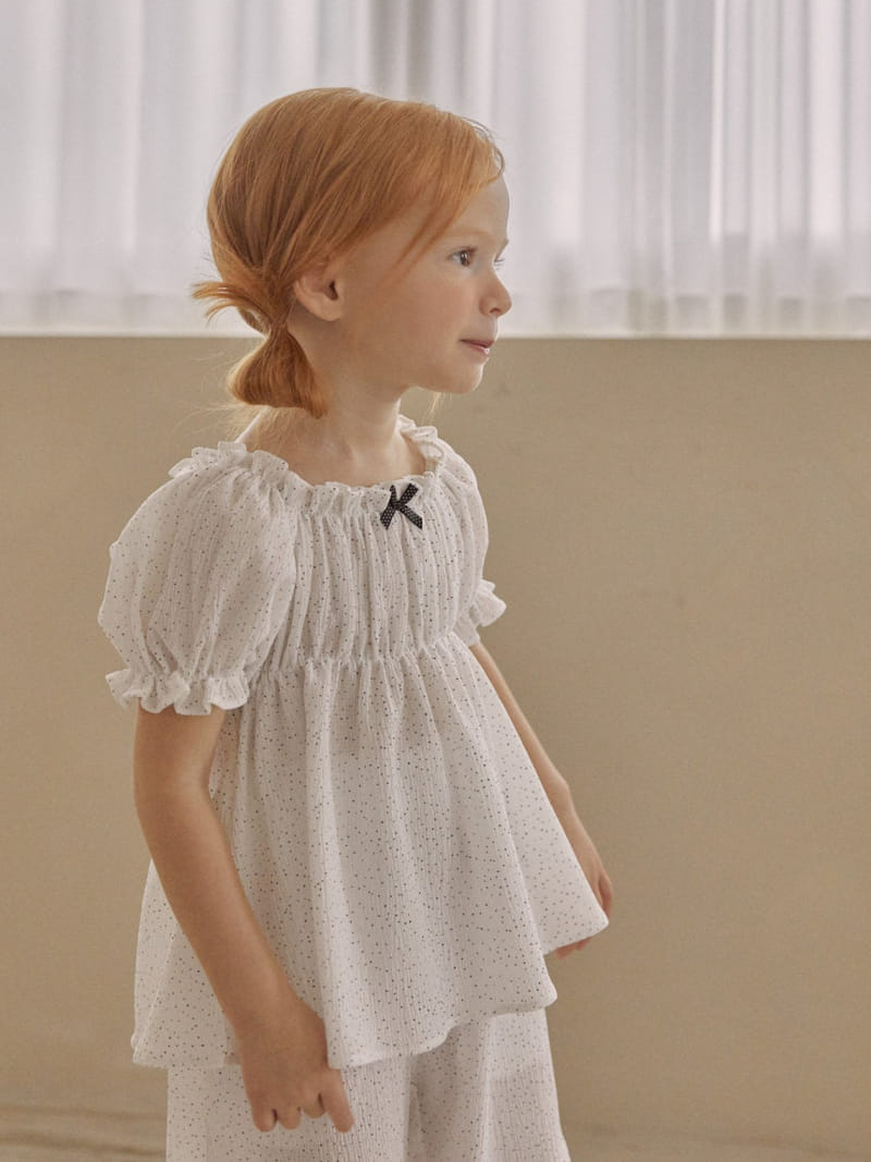Lolobole - Korean Children Fashion - #Kfashion4kids - Dot Ribbon Blouse - 6