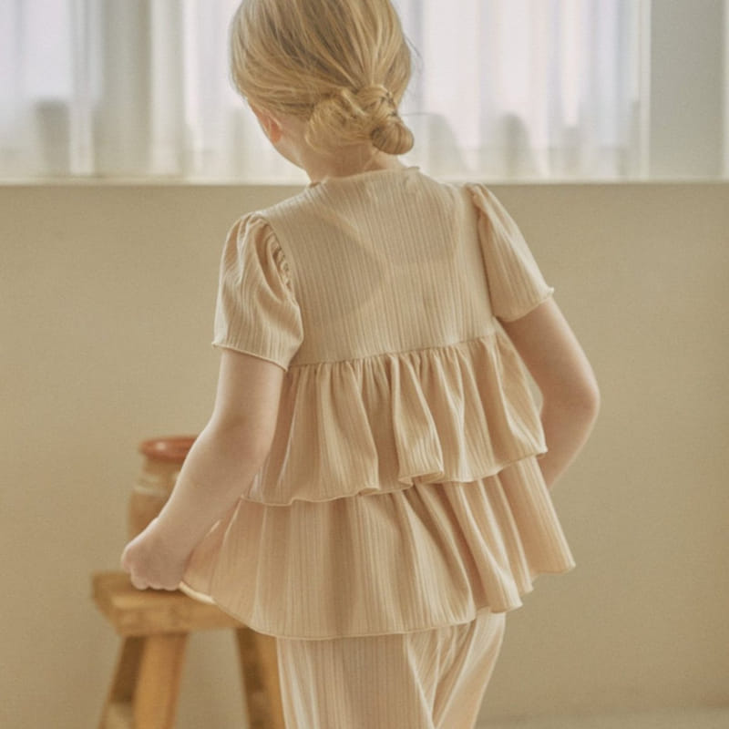 Lolobole - Korean Children Fashion - #kidzfashiontrend - Pleats Frill Tee - 4