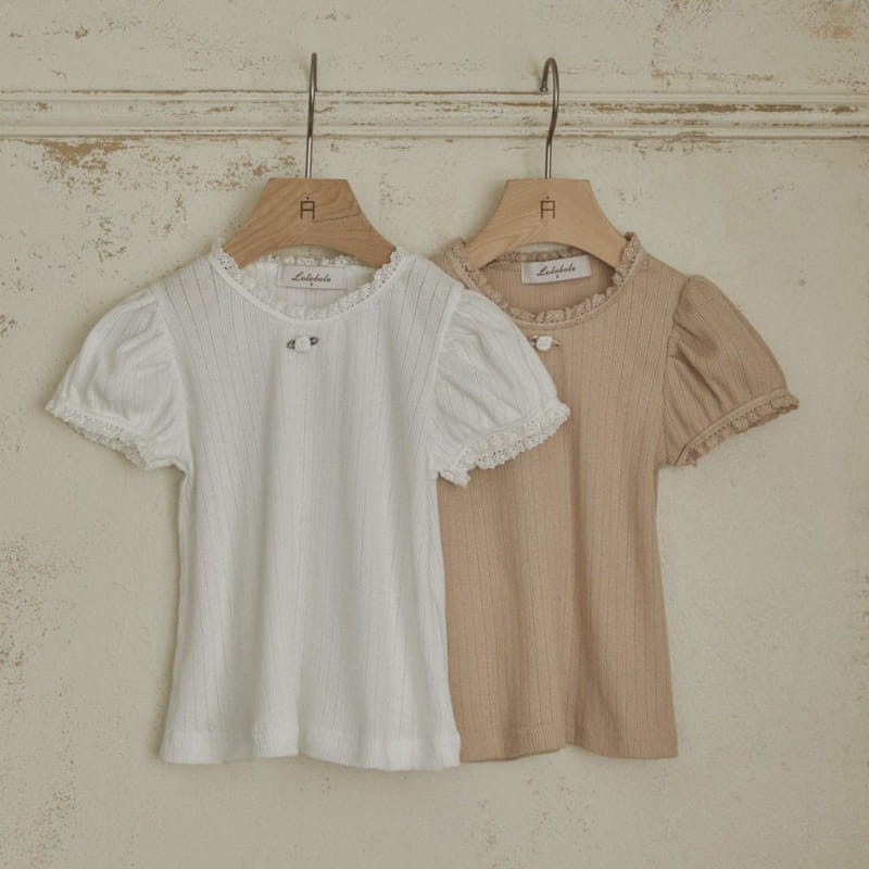 Lolobole - Korean Children Fashion - #designkidswear - Eyelet Flower Tee - 2