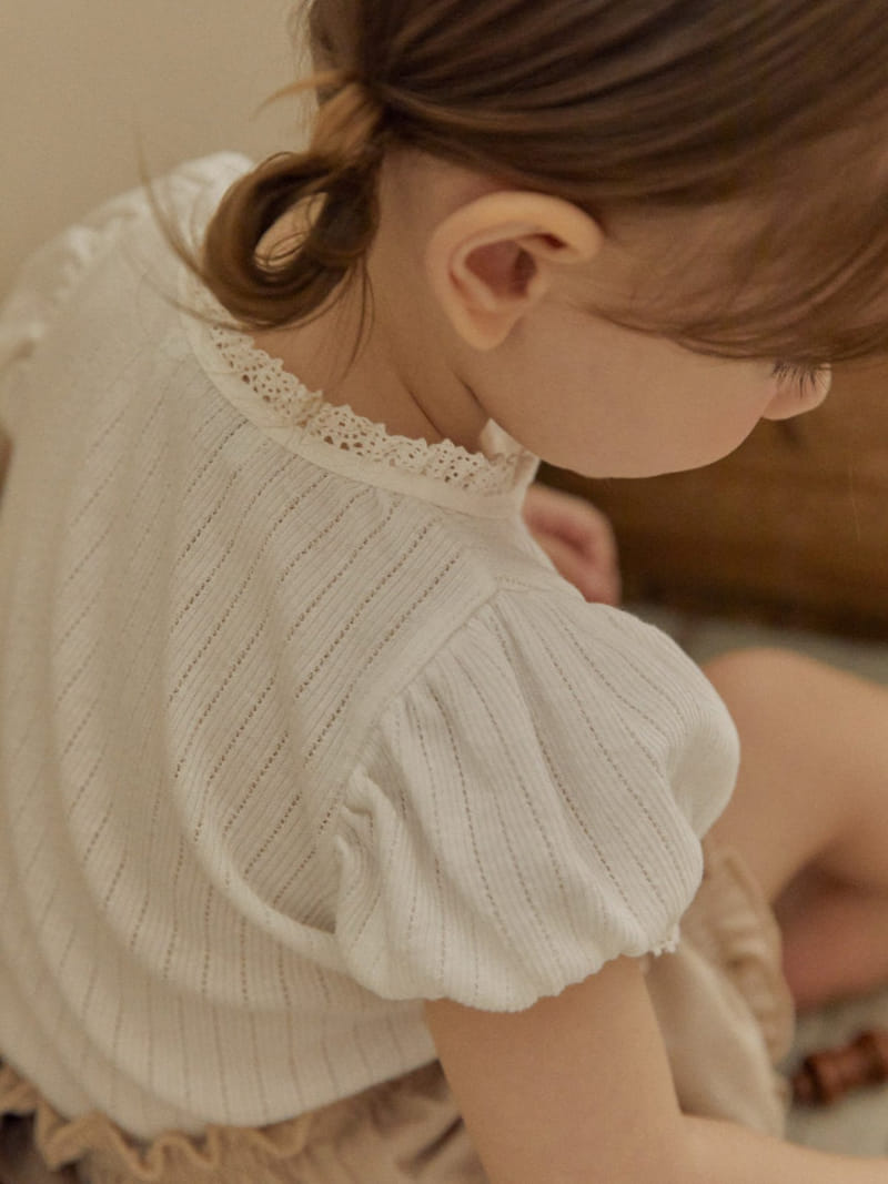 Lolobole - Korean Children Fashion - #discoveringself - Eyelet Flower Tee - 4