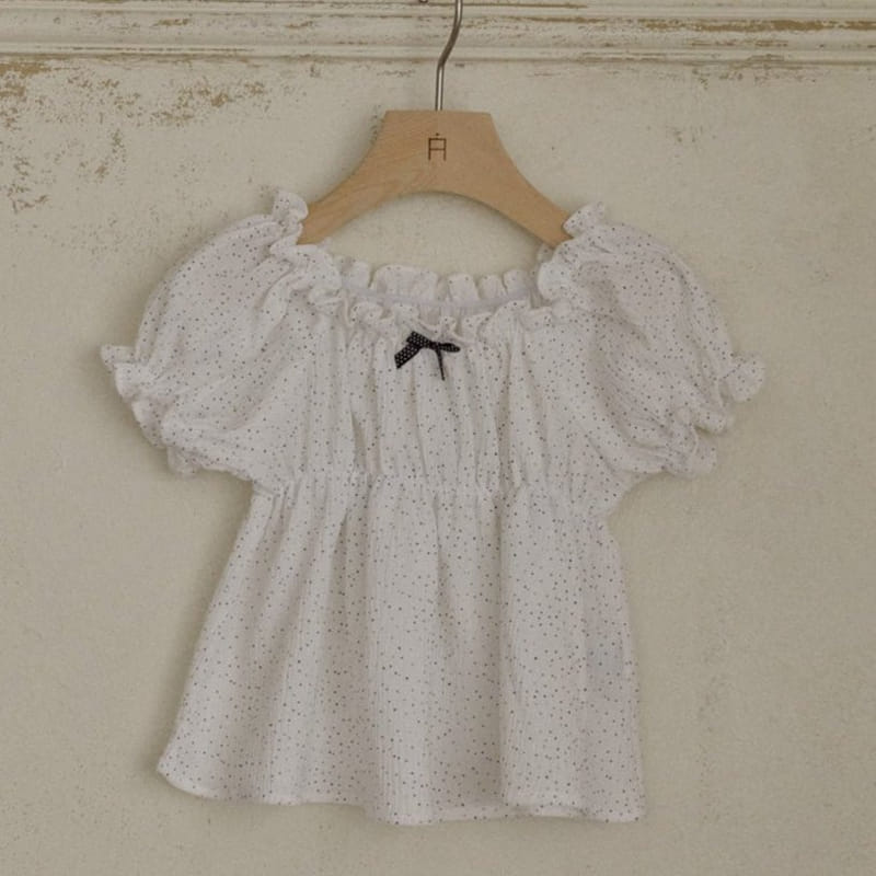 Lolobole - Korean Children Fashion - #fashionkids - Dot Ribbon Blouse - 2