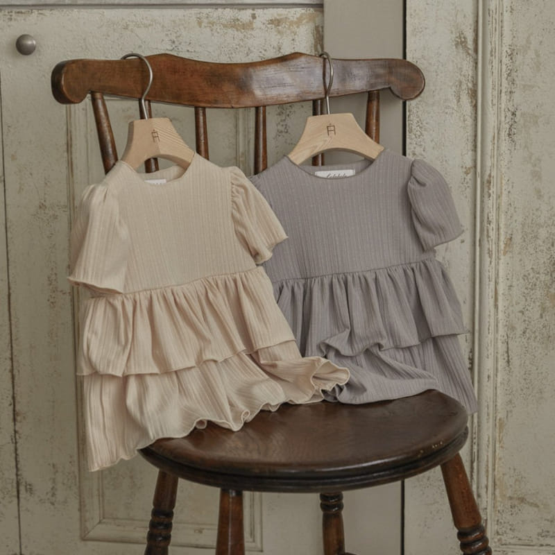 Lolobole - Korean Children Fashion - #kidsstore - Pleats Frill Tee - 2