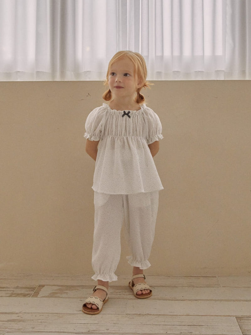 Lolobole - Korean Children Fashion - #kidzfashiontrend - Dot Ribbon Blouse - 5