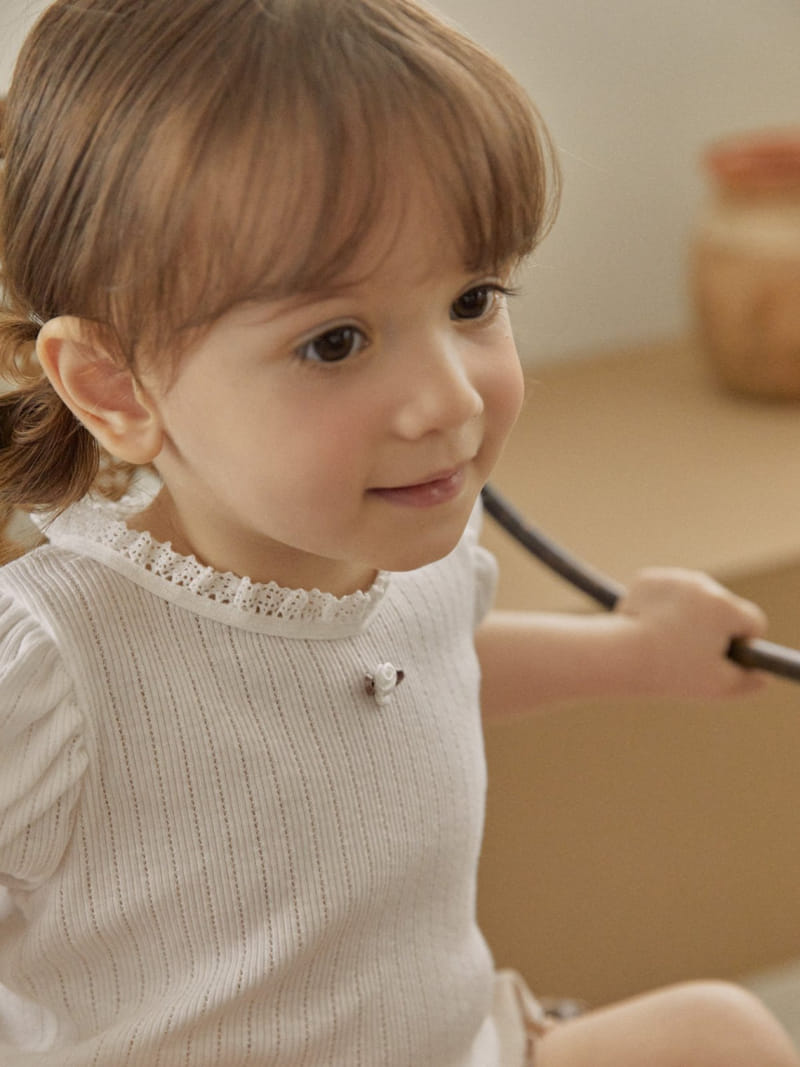 Lolobole - Korean Children Fashion - #magicofchildhood - Eyelet Flower Tee - 10
