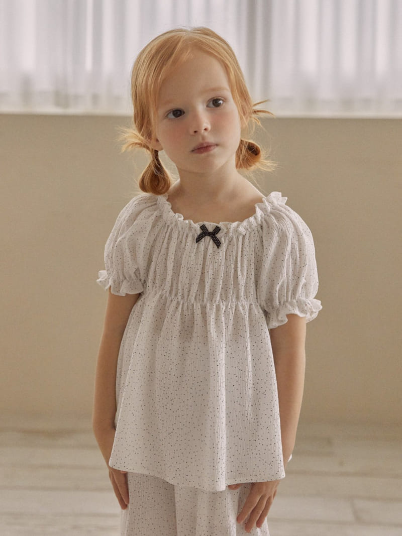 Lolobole - Korean Children Fashion - #magicofchildhood - Dot Ribbon Blouse - 8