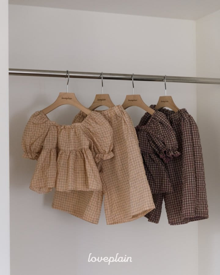 Loveplain - Korean Children Fashion - #kidsshorts - Picnic Top Bottom Set