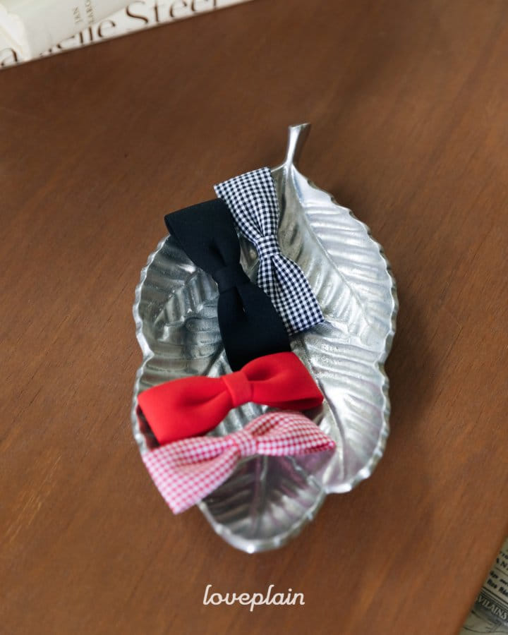 Loveplain - Korean Children Fashion - #prettylittlegirls - Check Hair Clip Pin Set - 2