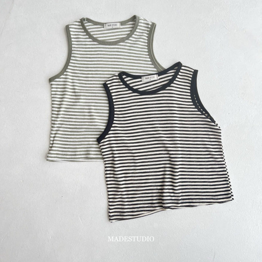 Made Studio - Korean Children Fashion - #fashionkids - Choco Sleeveless Tee - 4