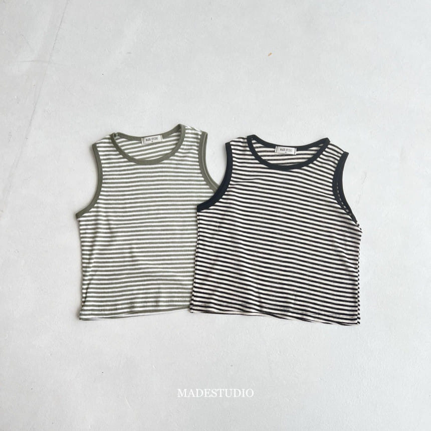 Made Studio - Korean Children Fashion - #kidsstore - Choco Sleeveless Tee - 5