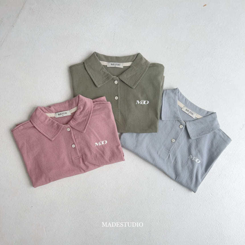 Made Studio - Korean Children Fashion - #kidsstore - Single Collar Tee - 4