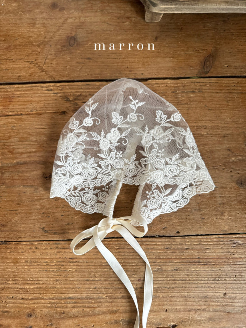 Marron Kid - Korean Baby Fashion - #babyboutiqueclothing - Cream Lace Bonnet - 9
