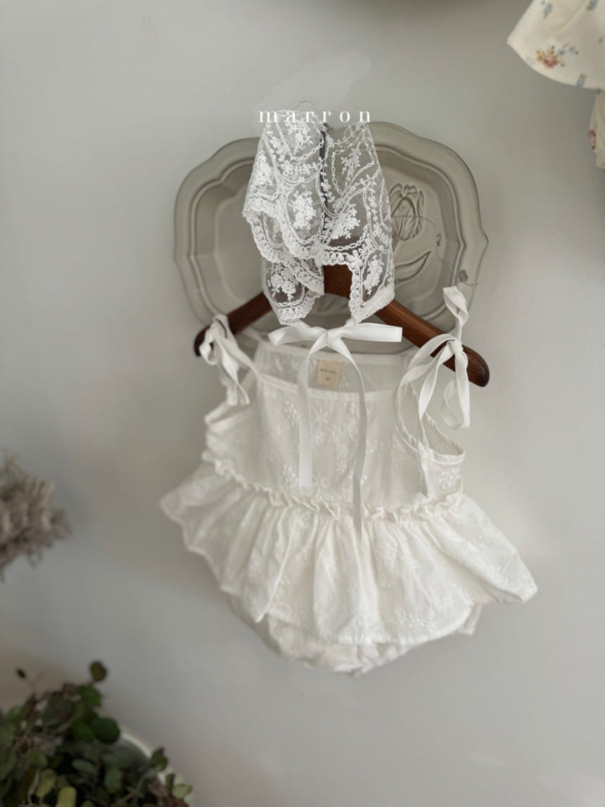 Marron Kid - Korean Baby Fashion - #babyfashion - Rosy Skirt Body Suit - 3