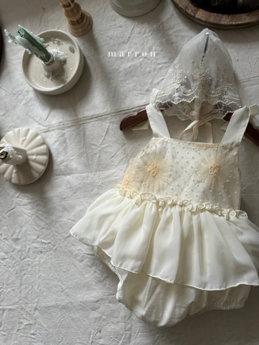 Marron Kid - Korean Baby Fashion - #babygirlfashion - Chiffon Body Suit - 6