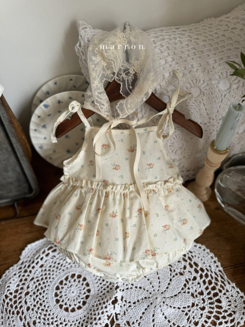 Marron Kid - Korean Baby Fashion - #babygirlfashion - Rosy Skirt Body Suit - 5