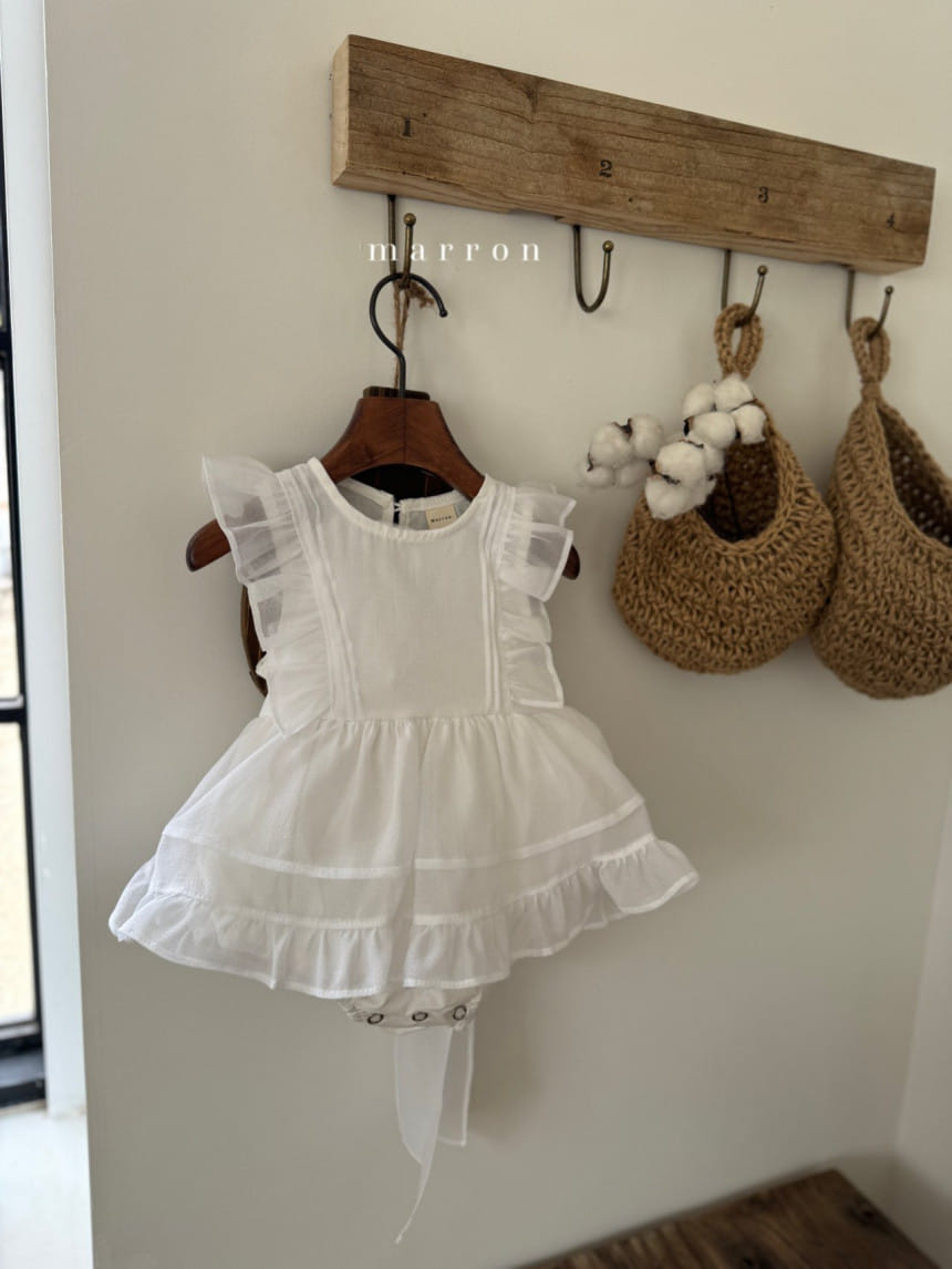 Marron Kid - Korean Baby Fashion - #babyoninstagram - Ribbon Body Suit - 5