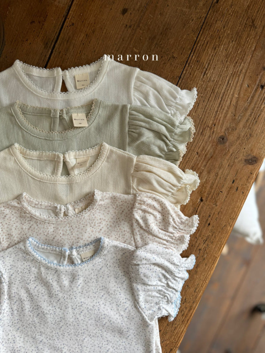Marron Kid - Korean Baby Fashion - #babyootd - Eyelet Tee - 8
