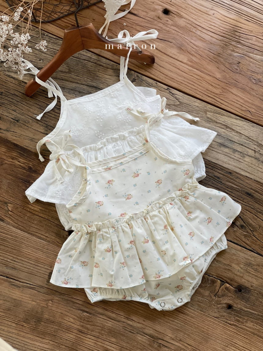 Marron Kid - Korean Baby Fashion - #babyootd - Rosy Skirt Body Suit - 8