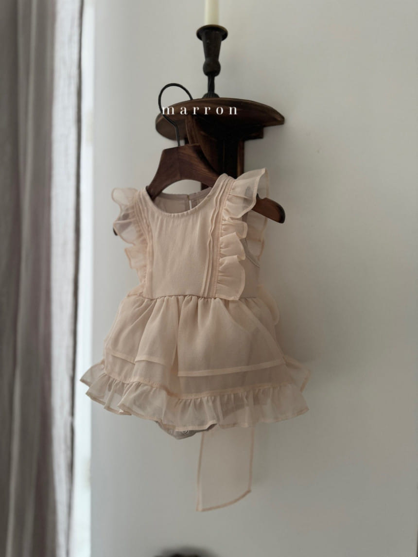 Marron Kid - Korean Baby Fashion - #babyoutfit - Ribbon Body Suit - 8