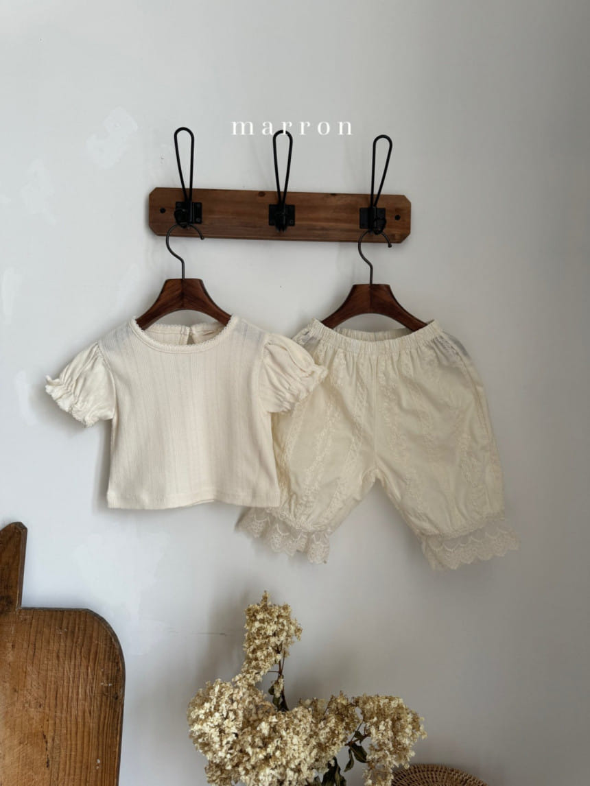 Marron Kid - Korean Baby Fashion - #babywear - Eyelet Tee - 11
