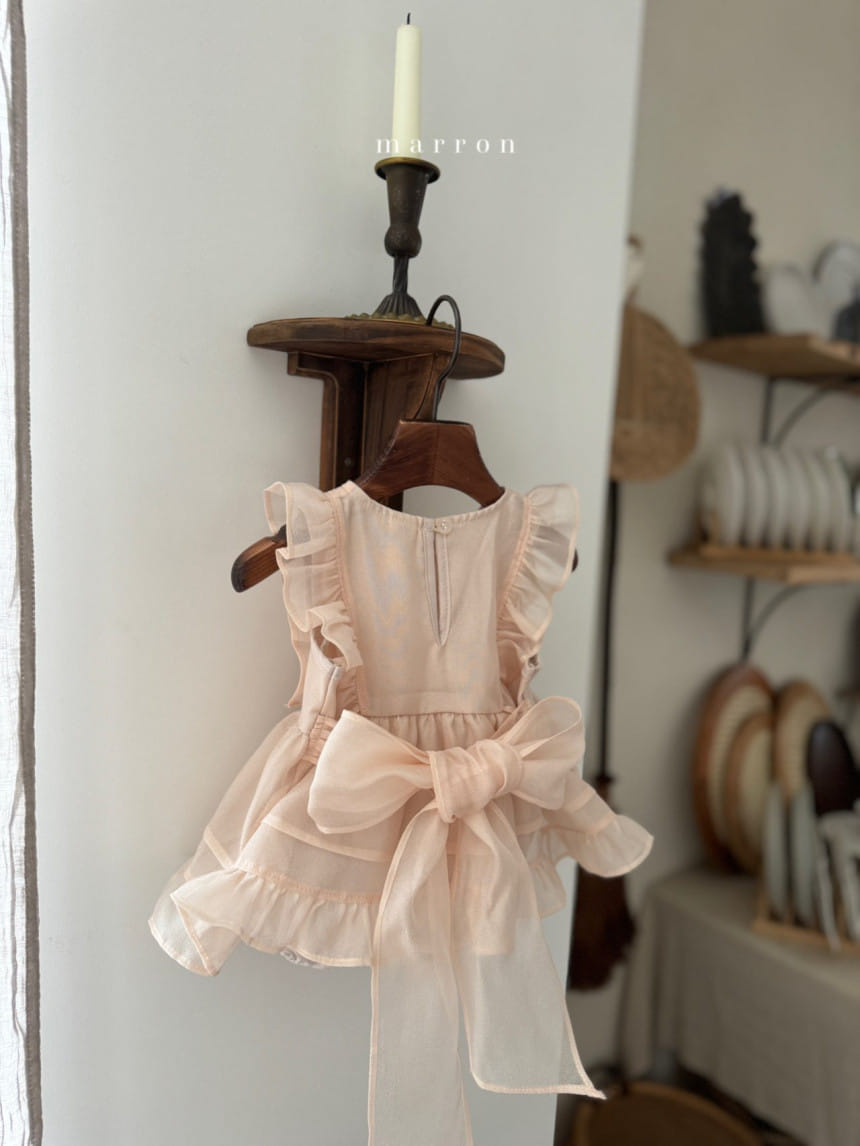 Marron Kid - Korean Baby Fashion - #babywear - Ribbon Body Suit - 9