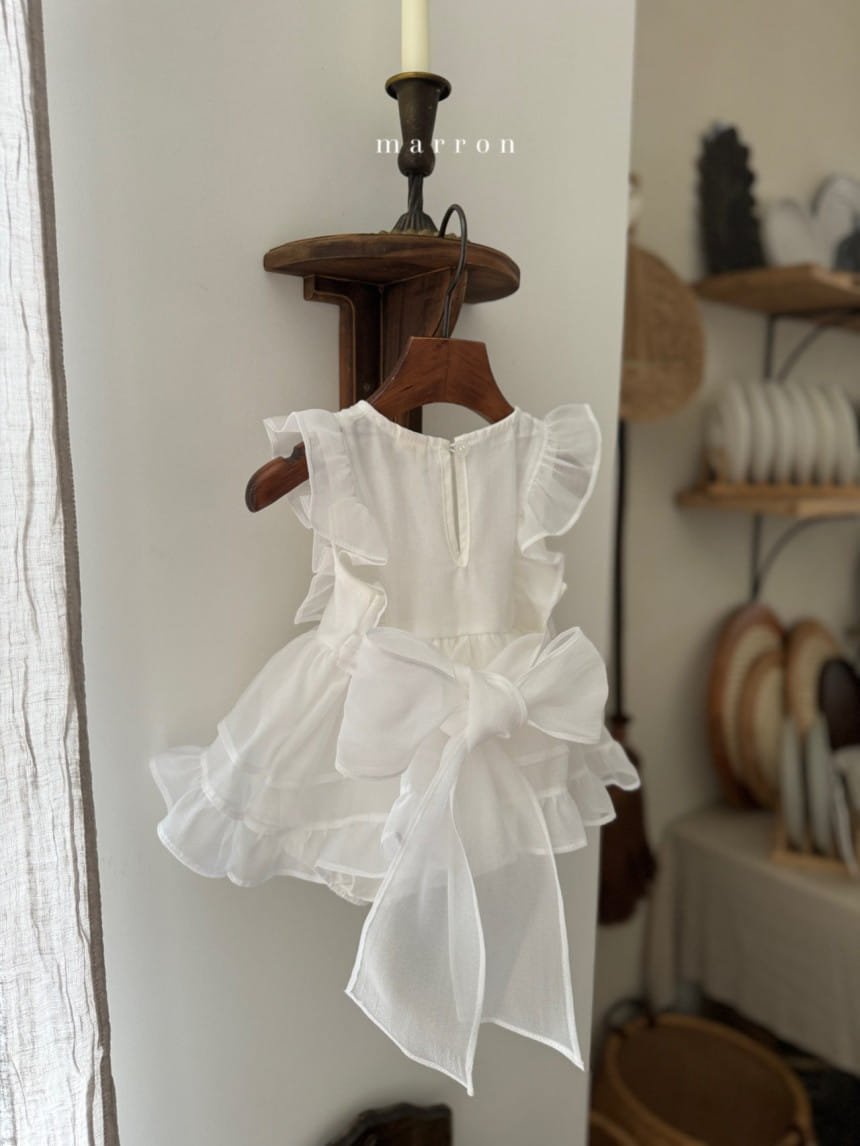 Marron Kid - Korean Baby Fashion - #onlinebabyboutique - Ribbon Body Suit - 10