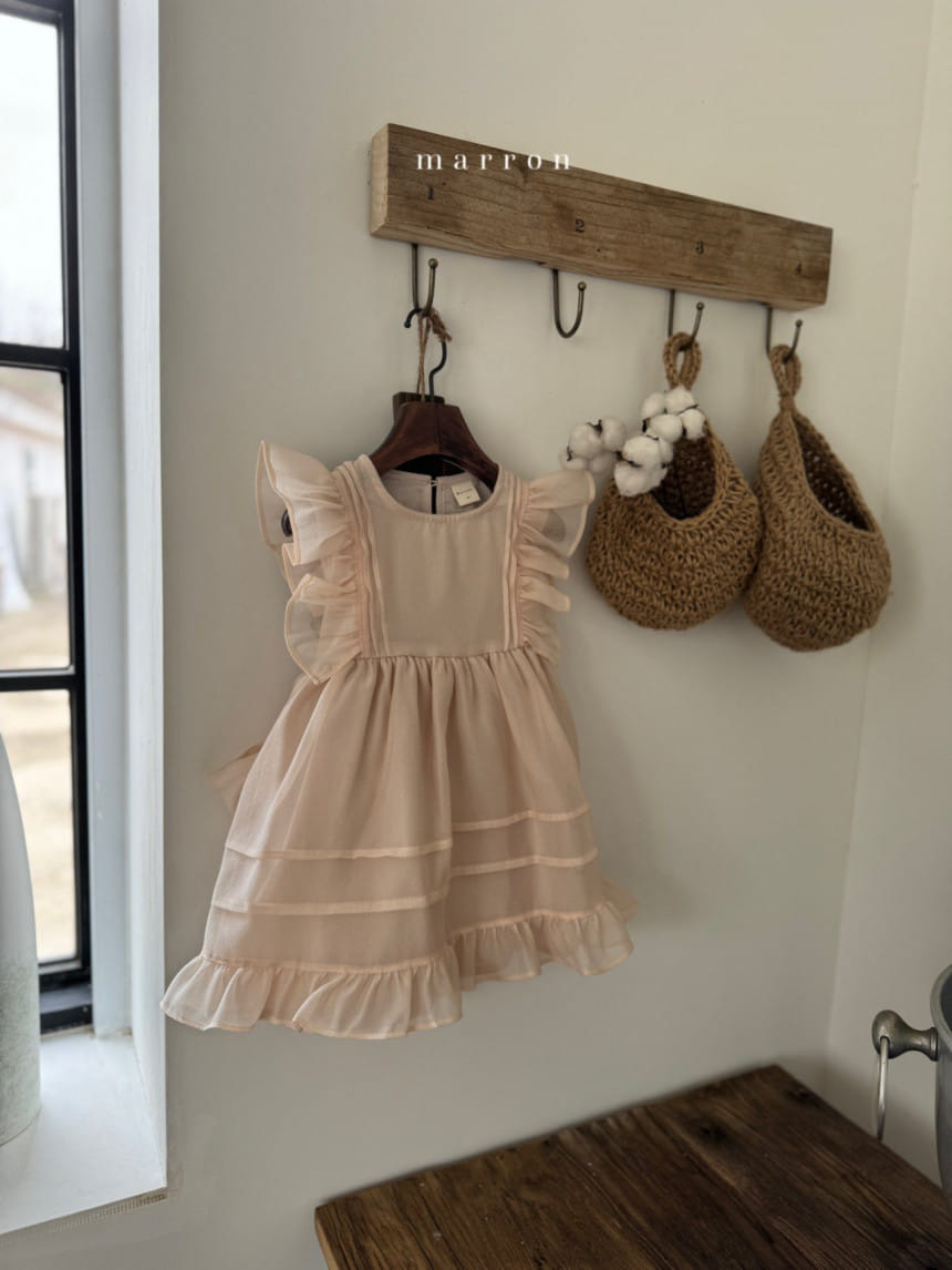 Marron Kid - Korean Children Fashion - #childofig - Ribbon One-Piece - 9