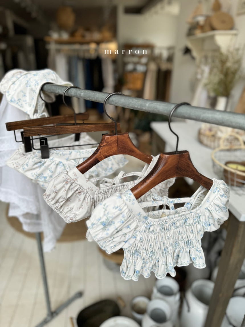 Marron Kid - Korean Children Fashion - #fashionkids - Flower Swim Wear