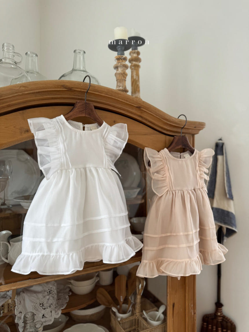Marron Kid - Korean Children Fashion - #kidzfashiontrend - Ribbon One-Piece - 2