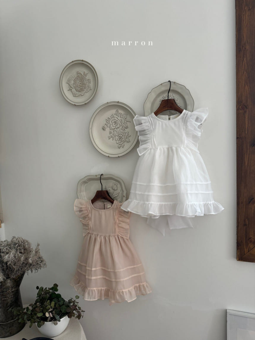 Marron Kid - Korean Children Fashion - #Kfashion4kids - Ribbon One-Piece - 4