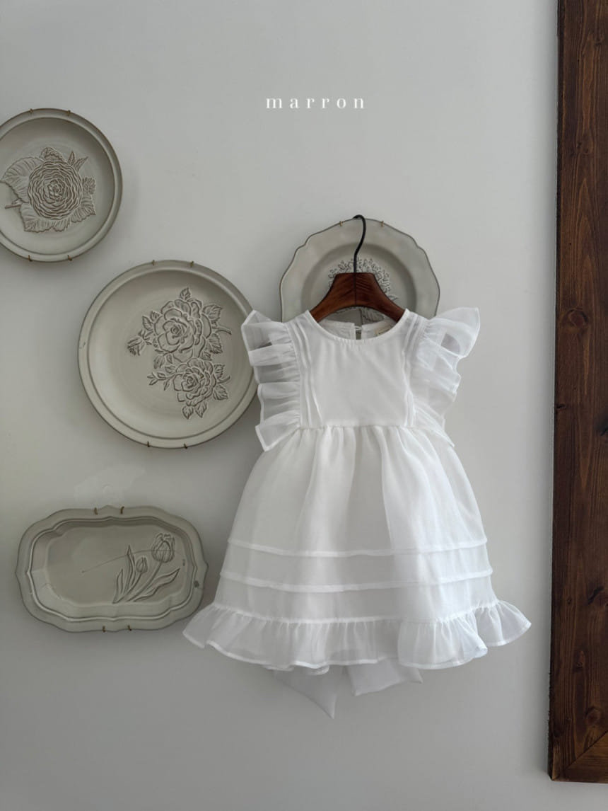 Marron Kid - Korean Children Fashion - #magicofchildhood - Ribbon One-Piece - 5