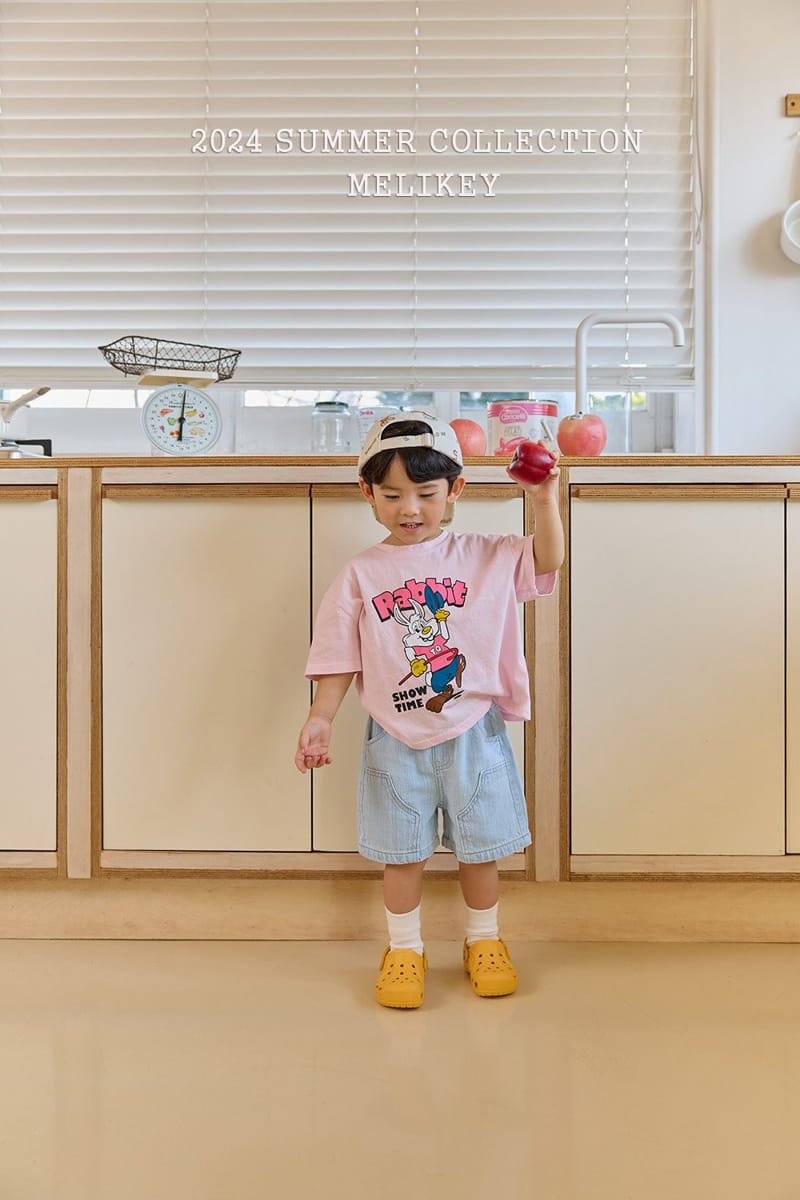 Melikey - Korean Children Fashion - #toddlerclothing - Linen Denim Shorts - 6