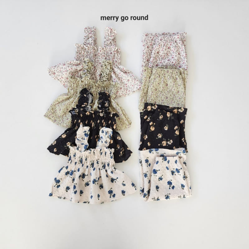 Merry Go Round - Korean Children Fashion - #Kfashion4kids - Smoke Top Bottom Set - 2