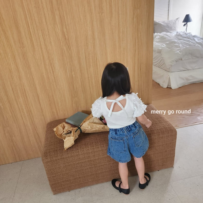 Merry Go Round - Korean Children Fashion - #Kfashion4kids - Slit Dneim Shorts - 7