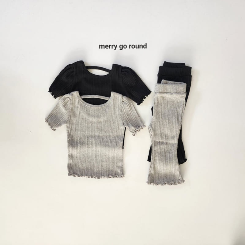 Merry Go Round - Korean Children Fashion - #Kfashion4kids - Marine Top Bottom Set - 2