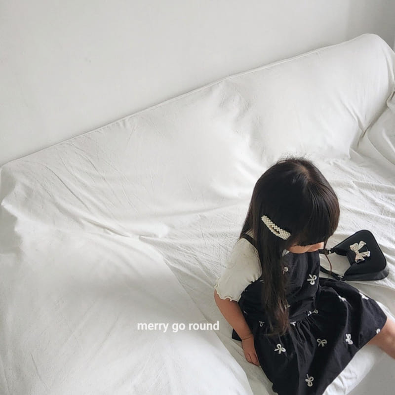 Merry Go Round - Korean Children Fashion - #childofig - Ribbon Embroidery One-Piece - 3