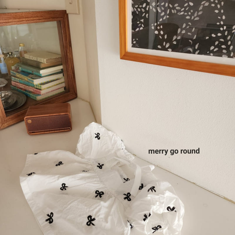 Merry Go Round - Korean Children Fashion - #childofig - Ribbon Embroidery Blouse - 2