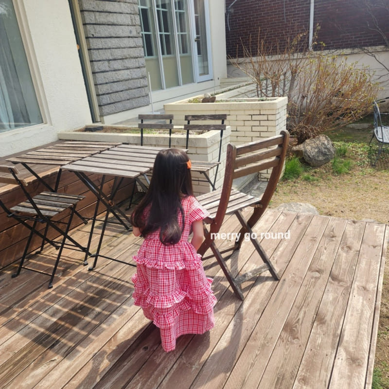 Merry Go Round - Korean Children Fashion - #childofig - Check Frill One-Piece - 8