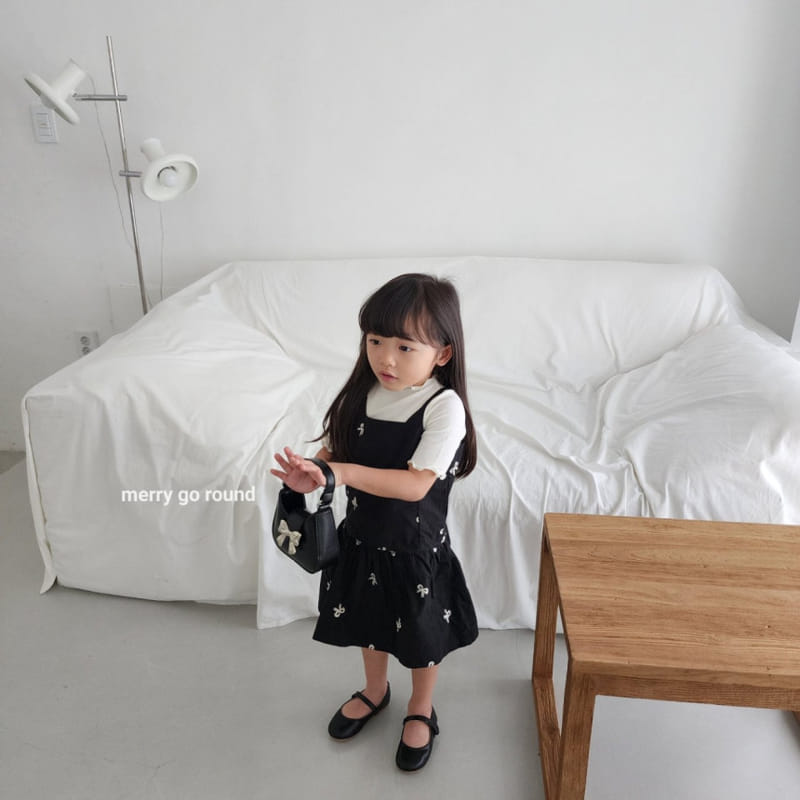 Merry Go Round - Korean Children Fashion - #childofig - Ribbon Embroidery One-Piece - 4