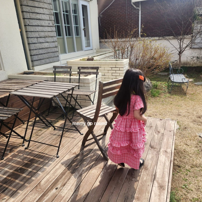 Merry Go Round - Korean Children Fashion - #childrensboutique - Check Frill One-Piece - 9