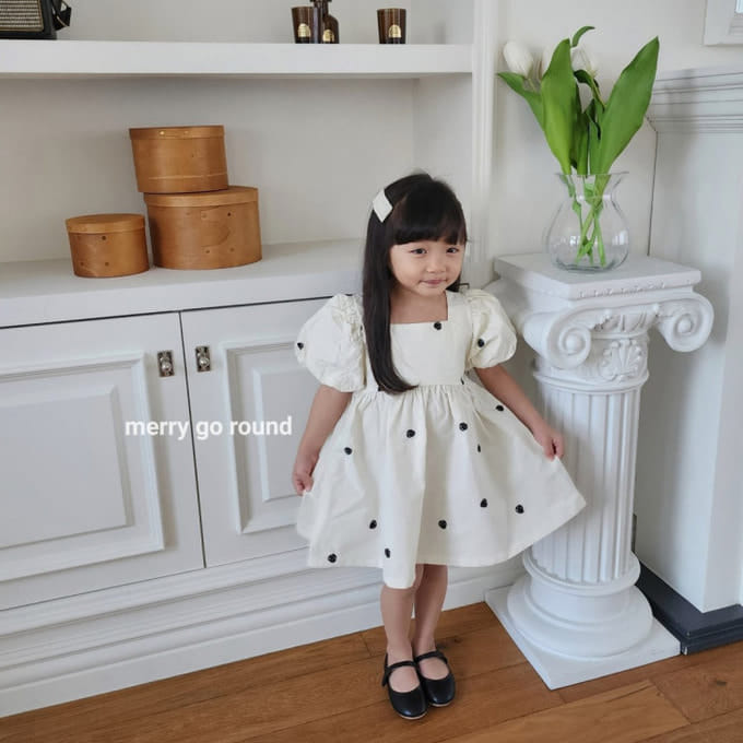 Merry Go Round - Korean Children Fashion - #discoveringself - Rose Embroidery One-Piece