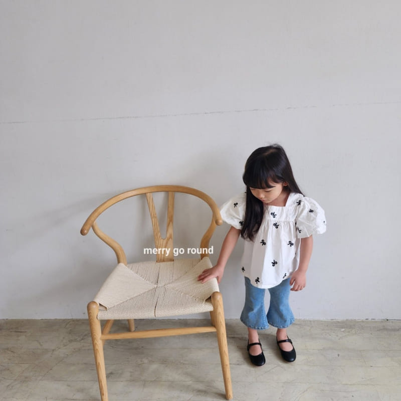 Merry Go Round - Korean Children Fashion - #fashionkids - Ribbon Embroidery Blouse - 6