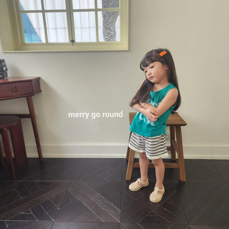 Merry Go Round - Korean Children Fashion - #kidsshorts - West Sleeveles Tee - 7