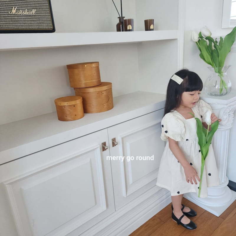 Merry Go Round - Korean Children Fashion - #kidzfashiontrend - Rose Embroidery One-Piece - 5